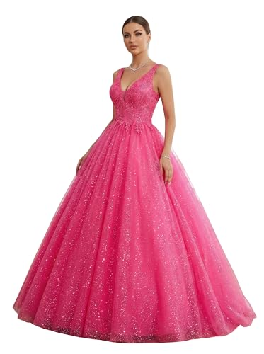 Image of Women's Beading Sweetheart Ball Gown Tulle Layed Long Quinceanera Dress