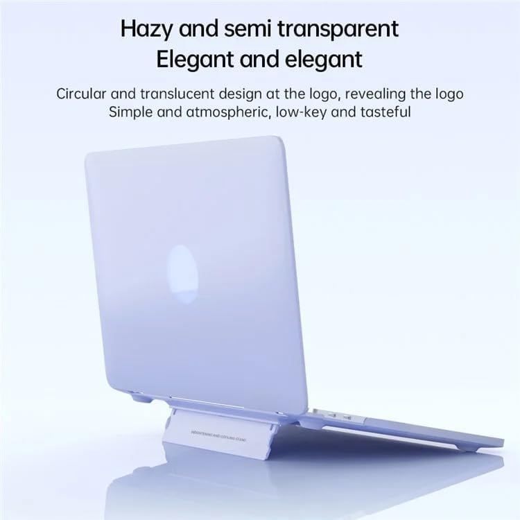 Image of TechTrendz Case Compatible with MacBook Pro 14 inch 2024-2021 M4 M3 M2 M1,A3112 A3185 A3401 A2918 A2992 A2779 A2442 Pro Max Laptop Stand Protective Case, Plastic Hard Shell Case Cover (Ice Mist White)