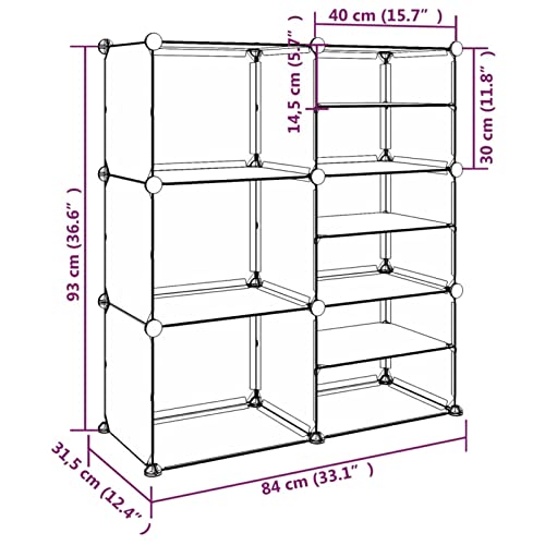 Unité de Rangement pour Armoire et Chaussures Transparente en PP 84 cm - 3