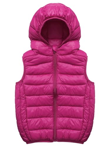 Boys and Girls Winter Hooded Vest Kids Puffer Down Zip Up Jacket Coat Warm Sleeveless Outwear Gilet3