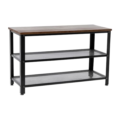 Banc bois à 3 niveaux pour entrée chaleureuse et ordonnée