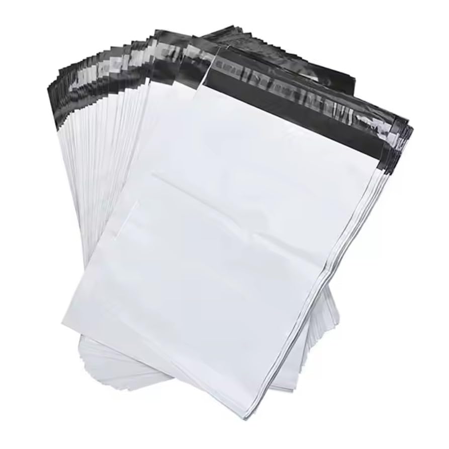 1000 sacchetti per spedizione, 240 x 350 mm, in LDPE COEX, autoadesivi, colore nero/bianco