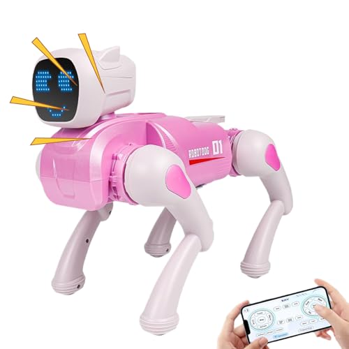 Chien robot télécommandé interactif qui marche - Jouet intelligent