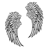 CORHAD Metallische Flügel Wanddeko Doppelseitige Wandkunst Für Wohnzimmer Garten Und Schwarze Metallgestaltung Geschenkidee Für Einweihungsfeiern