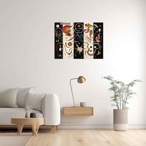 Poster Wassily Kandinsky Striped Rayé 100x75 cm impression papier d'art