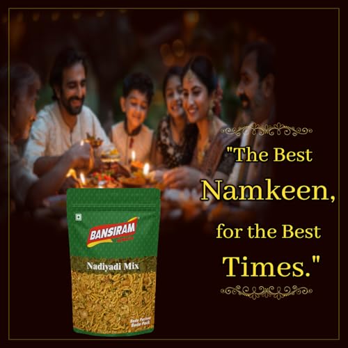 Image of Bansiram Namkeen Nadiyadi Mix | Gujarati Snack | Tea- Time Munchies | Party Mix | Healthy and Delicious | Spiced & Flavorful - 400gm