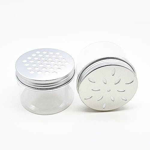 12 pcs 3 Styles Air Freshener Solid Perfume Aroma Diffuser Empty Storage Containers with Hollow Lids 80ml 2.7 OZ Screw Lid Round Jars Sample for Aromatherapy (12)4