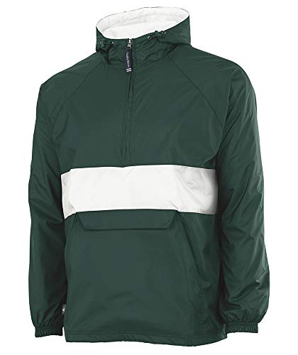 Image of Charles River Apparel Unisex Classic Solid Pullover, Water-Resistant Windbreaker with Flannel Lining