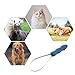 TWZKXC 1 Pack Pet Dual-Sided Grooming Blade, Shedding Brush with Stainless Steel Blades, for All Dog Coat Types, with Soft Grip Handle, Pet Hair Removal Tools