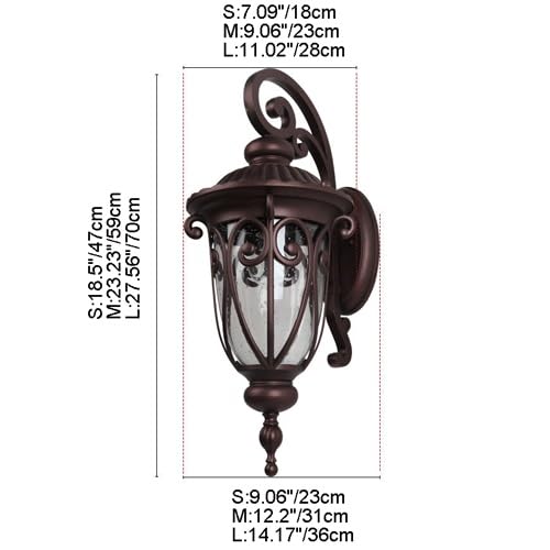 Applique extérieure en verre transparent au style traditionnel élégant - 8