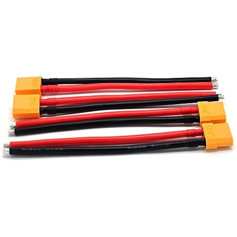 Padarsey 2 Pair XT90 Plug Male Female Connector with 150mm 10AWG Silicon Wire for RC Lipo Battery FPV Drone(2 Pair) Cover