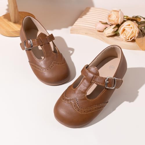 Miamooi Toddler Girl Mary Jane Flats Girls Dress Shoes for Party Wedding School Uniform Shoes Soft Cute Non-Slip Flat for Walking4