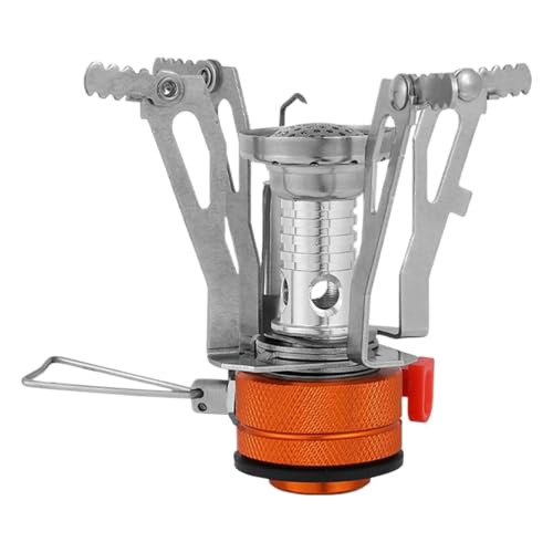 Hornillo de camping plegable – Cocina de portátil, duradera y compacta con encendido piezoeléctrico | quemador de cocina fácil de transportar protegido contra el para exteriores, trekking