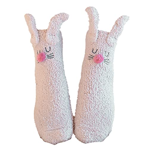 Generisch 2025~ Coral Terciopelo Calcetines Bola de Navidad Calcetines de Dormir de Dibujos Animados Engrosados para Hombres Mujeres, caqui, talla única
