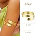 FUNRUN JEWELRY Arm Cuff Upper Arm Band for Women Gold Arm Cuff Bangle Bracelets Adjustable Coil Swirl Armlet ArmBand Jewelry,3-4Pcs