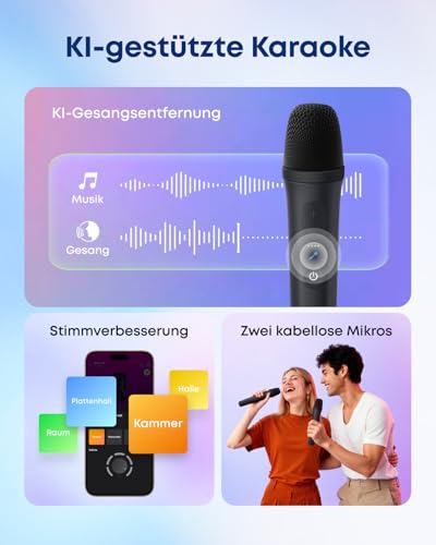 Soundcore by Anker Rave 3S Partybox mit KI-Karaoke, 200W Sound, 12h Akku – Ansicht 4