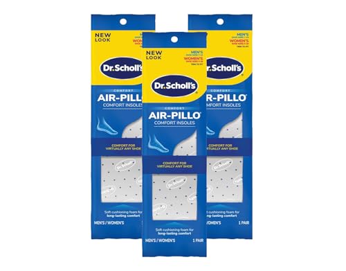 Dr. Scholl's Insoles Air-Pillo Cushioning - 3 Pairs (Men's Sizes 7-13 & Women's Sizes 5-10)