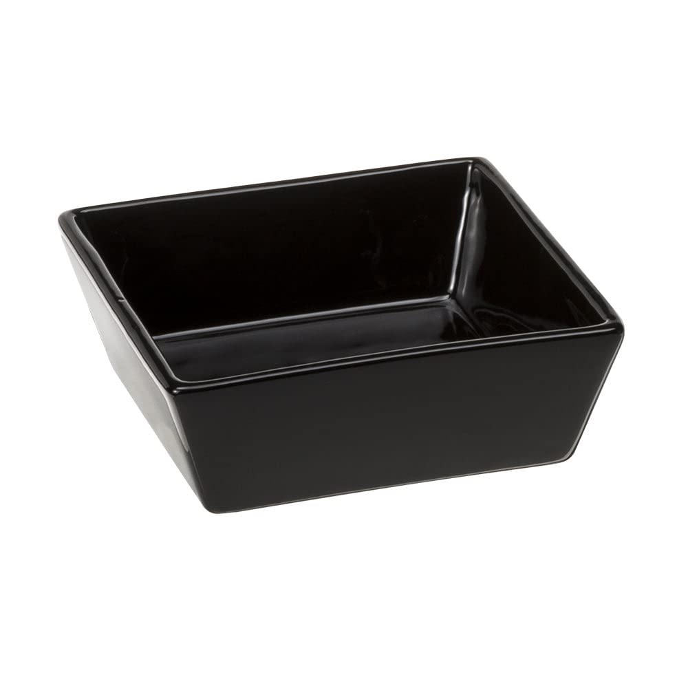 Ferplast Altair 14 Bol en céramique pour Chats et Chiens, 14 x 14 x 5 cm, 0,​5 l, Noir