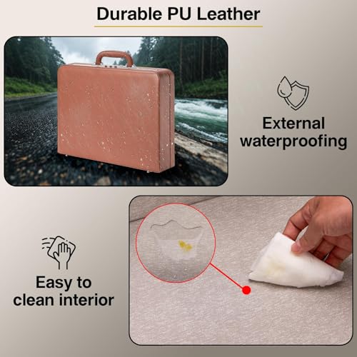 Briefcases for Men, Anti-Theft Longwave Lock Briefcase with 16 Inch Laptop Compartment, Waterproof Faux Leather, Brief Cases Men with Multi File Organizer, Perfect for Office, Travel (Brown) 5