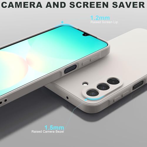 Image of DIZORO Microfiber Candy Case for Samsung A26 5G Smooth Touch Cushion Liquid Soft Silicone Gel Rubber Phone Cases Non-Slip Full Body Protective Shockproof Back Cover (Stone Grey)