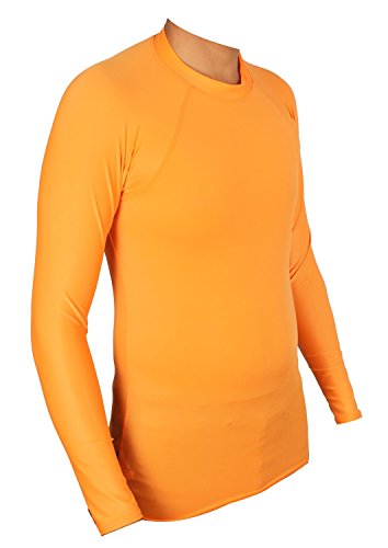 Image of Lycot Polyester Plain Compression Full Sleeve Top, Medium (Orange)