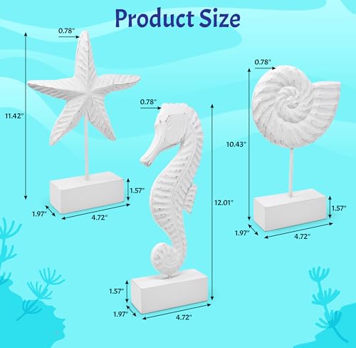 Set de 3 Figuras Decorativas de Madera Estilo Náutico miniatura 2