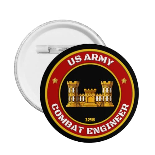 Qauirfe Us Mos 12b Combat Engineer Express Your Unique Style with Our Fashionable Round Badges Small