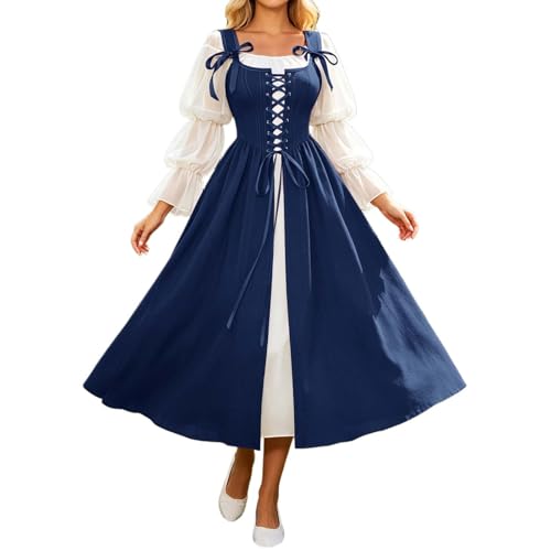 Robe médiévale Raiponce costume corset femme et robe longue Renaissance