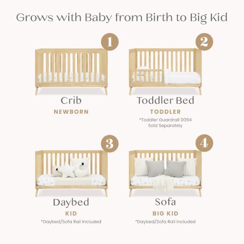 Image of Delta Children Essex 4-in-1 Baby Crib & Mattress, Natural