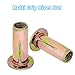 Moicstiy 25Pcs M5 Steel Multi Grip Rivet Nuts Pre Bulbed Shank Zinc-Plated Flat Head Threaded Insert Nut Construction Fasteners for Industrial