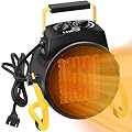Orvella Outdoor Heaters for Patio, 1500W Electric Garage Heater with Overheat Protection, 3S Fast Heating, 3 Modes, Portable Space Heater for Patio, Garage, Greenhouse, Indoor, Gold