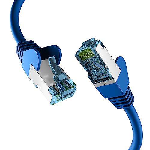 EFB-Elektronik - CAT. 7 Network Cable up to 10 Gbit - 3 m LAN Cable Ethernet Cable Patch Cable with Jack/Kink Protection - RJ45 Connection, S/FTP PIMF Shielding - Blue