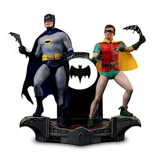 Escultura Batman y Robin Serie TV Clásica con BAT-Signal miniatura 1