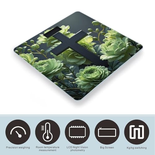 Báscula digital de baño con pantalla LED y vidrio templado miniatura 3