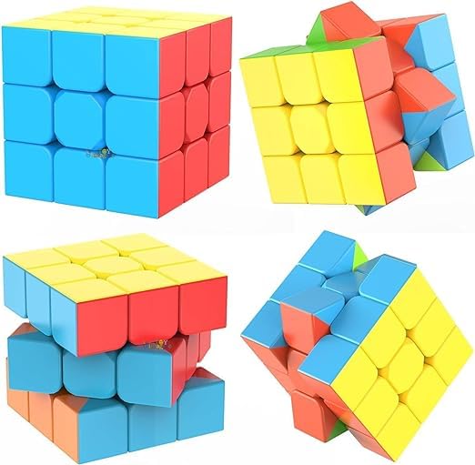 KIDZ PLAY ZONE Magic Speed Cube 3×3 Puzzle Toy | Stickerless, Durable & Fast Turning Brain Game for Kids, Teens & Adults | Educational Gift