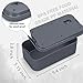 Lockable Storage Box,Medicine Lock Box Travel Case,Refrigerator Bin Container for Food,Medicines,Snacks,Locking Mobile Cell Phone Device Jail,Small Lockbox for Office,Home,School,Father Gift (Navy)