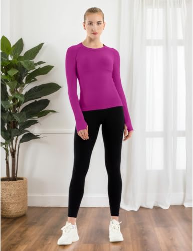 Image of MathCat Seamless Long Sleeve Workout Tops for Women