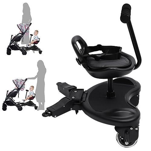 Image of Universal 2-in-1 Stroller Board, Buggy Board with Detachable Seat Standing Board, Holds Children Up to 44lbs
