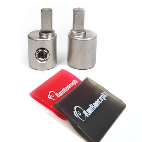 KnuKonceptz Offset Power/Ground Amp Input Wire Gauge Reducer 1/0 to 4 Gauge Pair with Heat Shrink