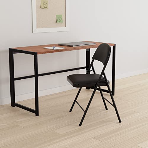 Amazon Basics 30FC02S4-BK Vinyl-Padded Metal Steel Folding, Black, 4-Pack Chair thumb #1