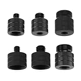 LT Easiyl 6 Stück Mikrofon Schrauben Adapter Aluminiumlegierung Stativschrauben-Adapter Mikrofonhalter Konverter Gewinde Adapter Halterung Konvertierungsschraube für Mikrofon-Clips Kamera-Halter