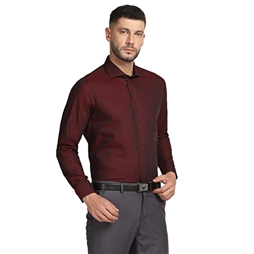 Image of blackberrys Jacquard Cotton Slim Fit Mens Work Wear Shirt