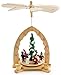 Produktbild Brubaker 1-stöckige Weihnachtspyramide aus Holz - 30 cm - Weihnachtsbaum mit Winter Szene