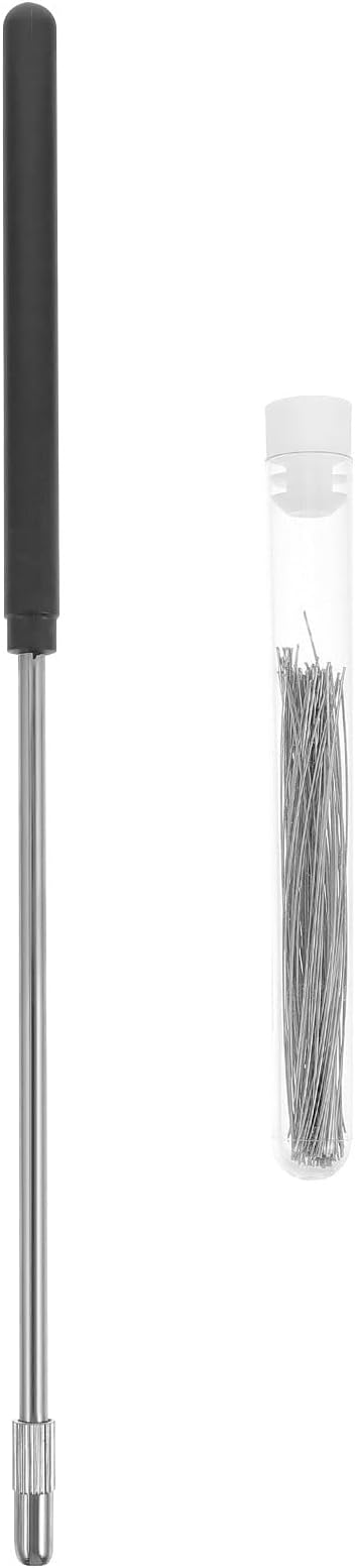 INOOMP Inoculation Rod Laboratory Tool Stainless Steel Wire Loop for Science Experiment Kits and Biological Testing Insulated Handle and Random Colour