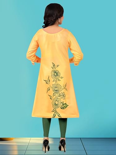 Image of Sevgi Girl's Floral Print Rayon Kurti