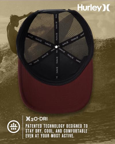 Image of Hurley Men's Caps - H2O-Dri League Baseball Caps for Men with Snapback Closure - Classic Mens Trucker Hats (S-XL)
