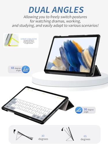 Beschermhoes voor Samsung Galaxy Tab A11 tablet van 8,7 inch, dunne standaard met drievoudig opvouwbaar design, harde hoes compatibel met Samsung Galaxy Tab A11, zwart - Afbeelding 4