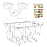 Organisation de cuisine polyvalente : au-delà de la congélation, ces paniers polyvalents fonctionnent à merveille dans les étagères du garde-manger pour les pots à épices, sous les éviers pour les fournitures de nettoyage, ou dans les chambres d'enfants pour le rangement des jouets. Leur finition blanche nette se fond parfaitement dans toute votre maison tout en gardant tout bien trié et accessible.