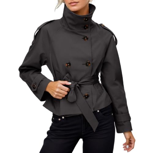 Womens Coats Button Down Clothing Long Sleeve Clothes Plain Tops - image 1