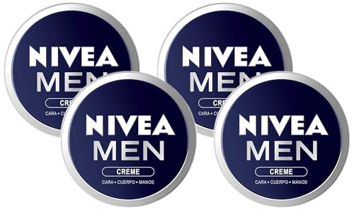 NIVEA MEN Creme (1 x 150 ml), crema para hombres, crema para cara, crema corporal hidratante, crema multiusos hidratante para el cuidado de la piel masculina (Packung mit 4) NIVEA MEN Creme (1 x 150 ml), crema para hombres, crema para cara, crema corporal hidratante, crema multiusos hidratante para el cuidado de la piel masculina (Packung mit 4)